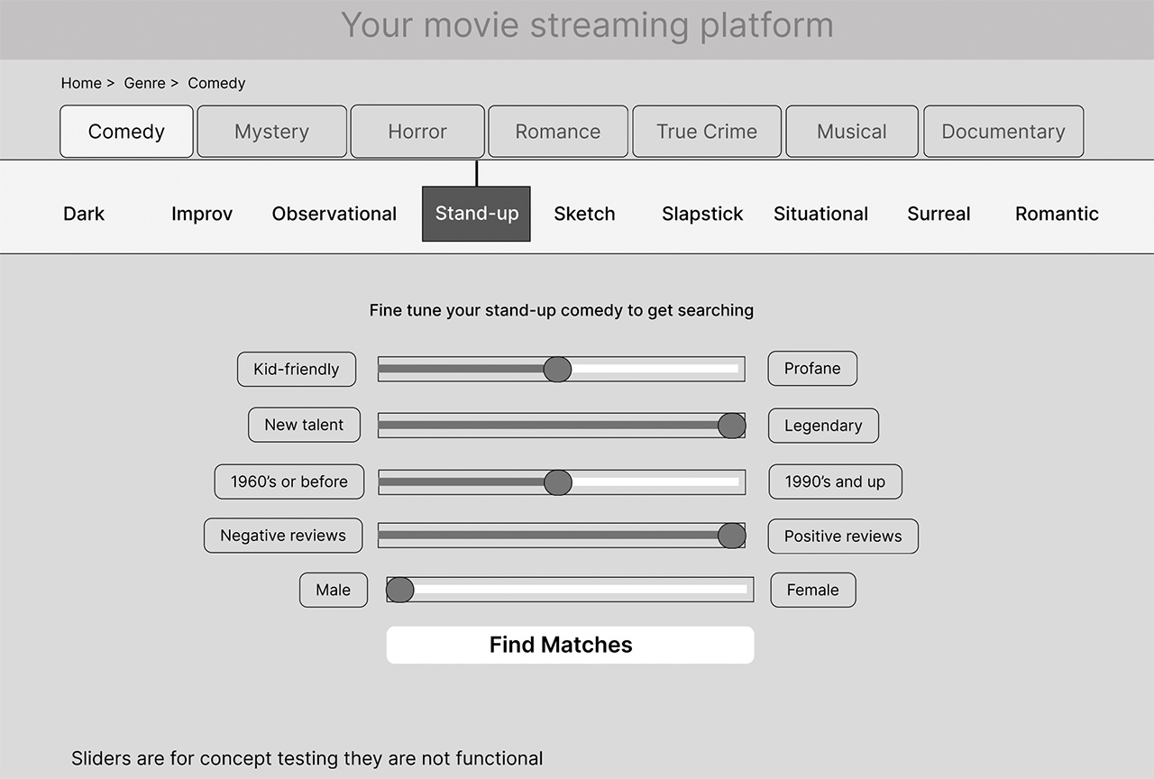 page from normal moments website
